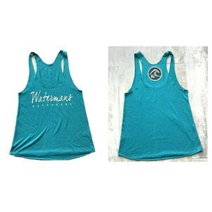 AMERICAN APPAREL Green Racerback Tank Top Hermosa Beach, CA California Summer M